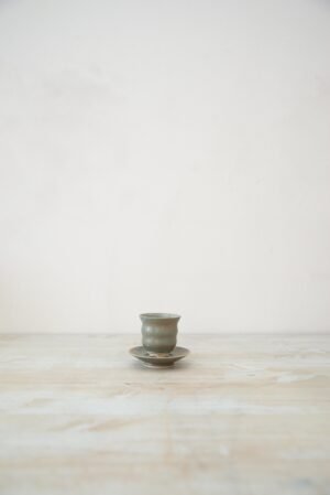 Petite Tasse Verte avec Soucoupe